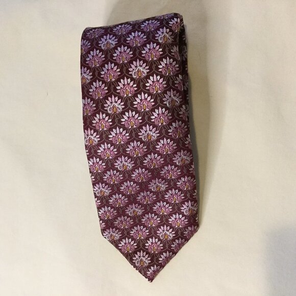 Robert Talbott Best of Class Maroon-Pink Silk Tie - Picture 1 of 4